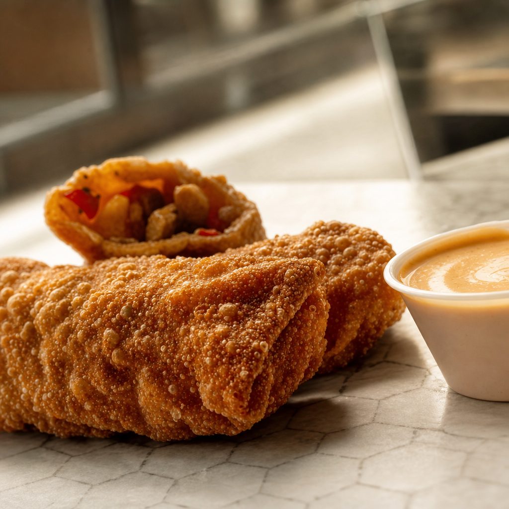 One (1) Teriyaki Chicken Egg Roll.